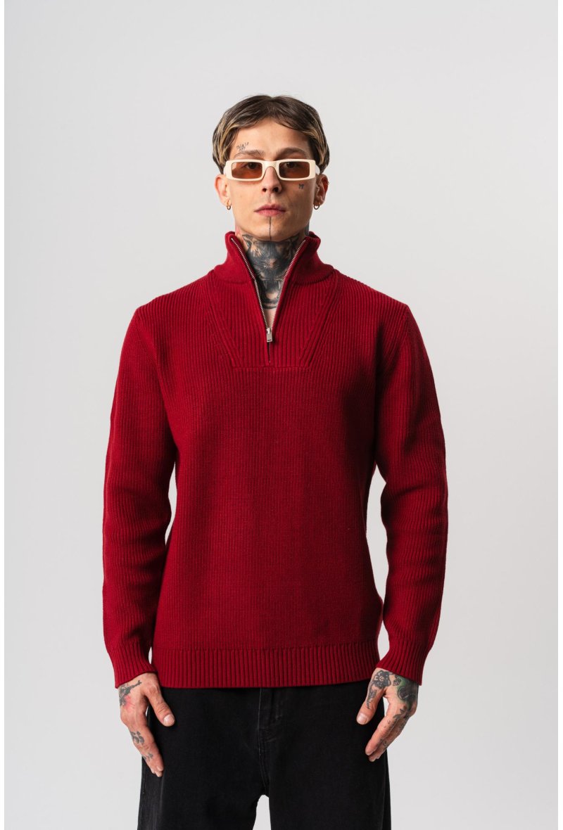 Pull demi zip maille