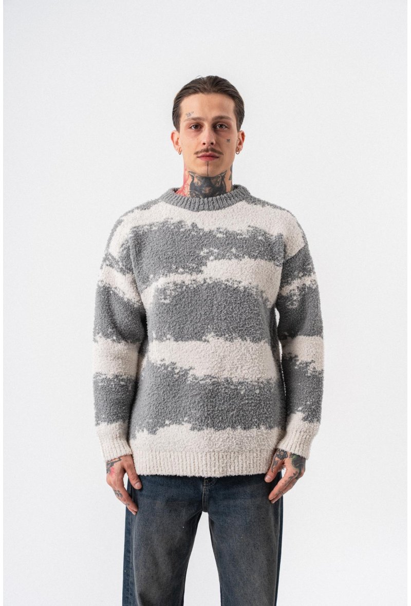 Pull épais texturée effet nuage